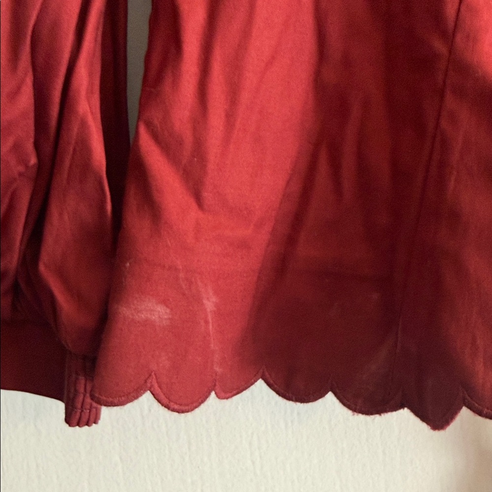 Reformation Size 8 Elianna Puff Shoulder Top in Chianti Button Front Enclosure - Picture 6 of 16